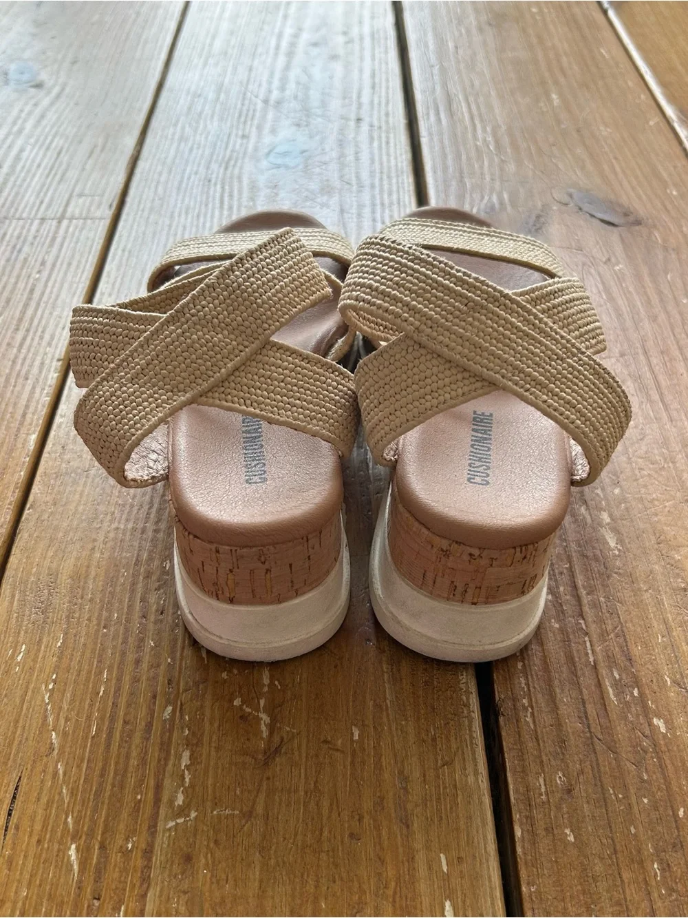 Strappy Beige Cork-Platform Espadrille Sandals